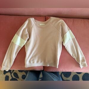 The Great crewneck sweatshirt Light Pink and Cream size 1 (small)